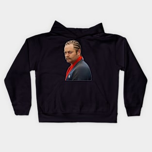 Ron Swanson Braids Kids Hoodie